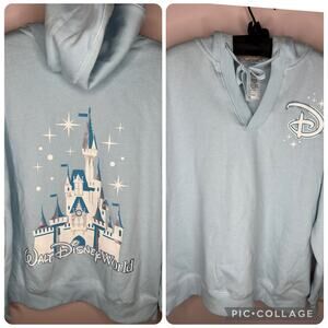 Disney Parks Cinderella’s castle, Walt Disney World, blue pullover hoodie